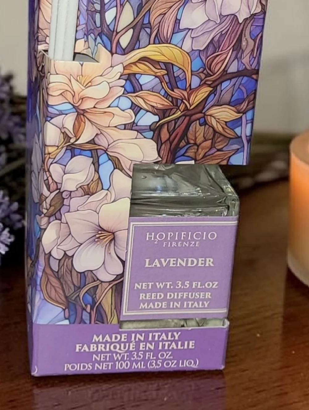 Hopificio Lavender Reed Diffuser - Floral Purple Box